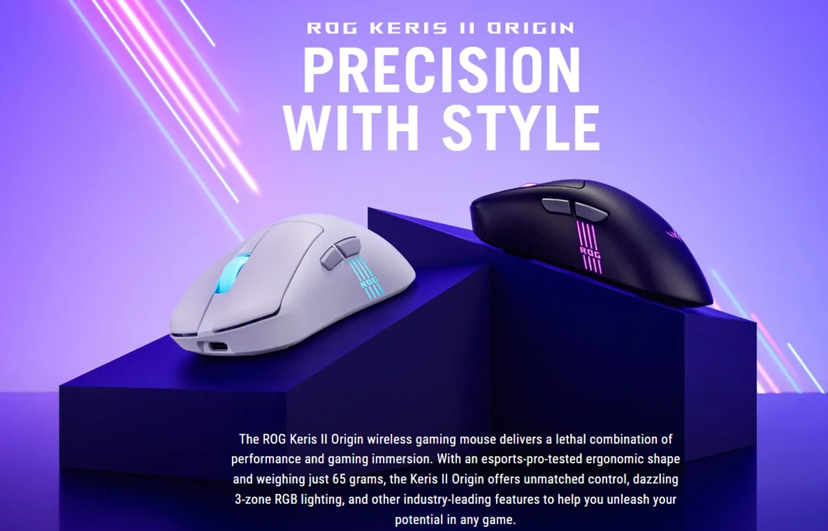   ASUS ROG Keris II Origin Multimode Gaming Mouse-Black Price in Bangladesh